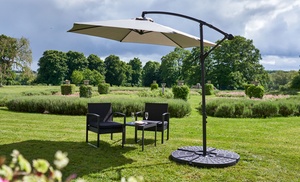 3m Cantilever Parasol with Optional Four-Piece Base Weights Set