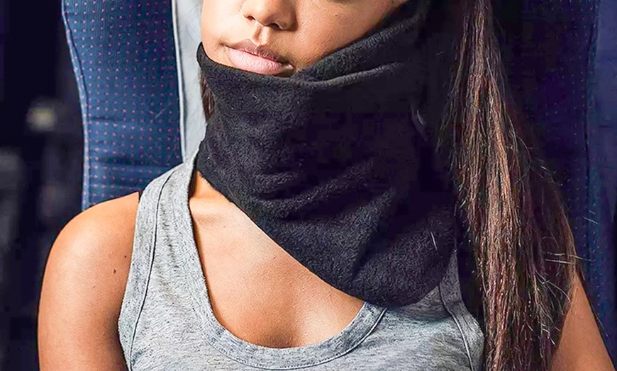 Image 2: 1 oder 2x Nackenstütz-Reise-Kissen mit Halt für Kopf und Nacken