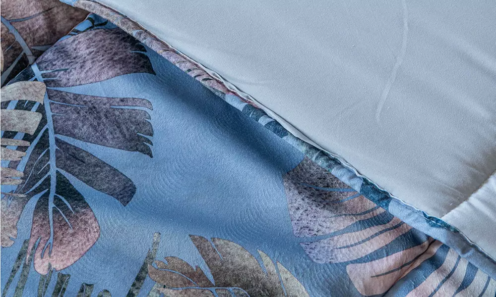 Doppelte Winterdecke aus Samt mit Digitaldruck