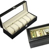 Image 2: 6/10/12/20/24 Slots Watch Box Display Case Organizer Jewelry Storage & Lockable