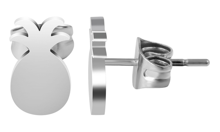 Image 11: Akzent Edelstahl-Ohrstecker für Damen
