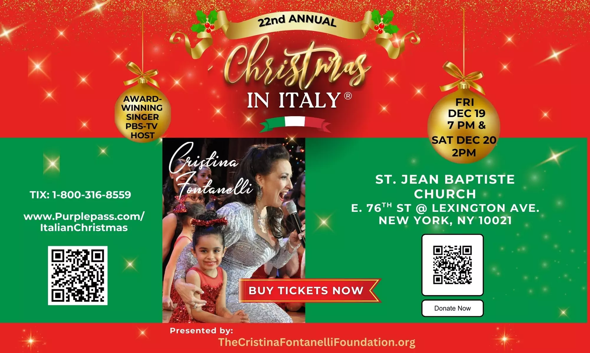 Christmas In Italy® at St. Jean Baptiste Church on December 19-20