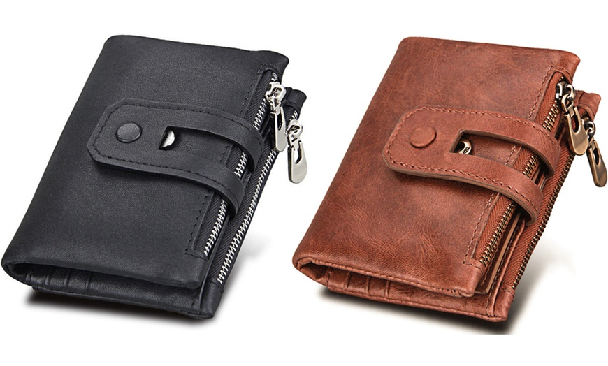 Image 4: Tri-Fold Leather Wallet