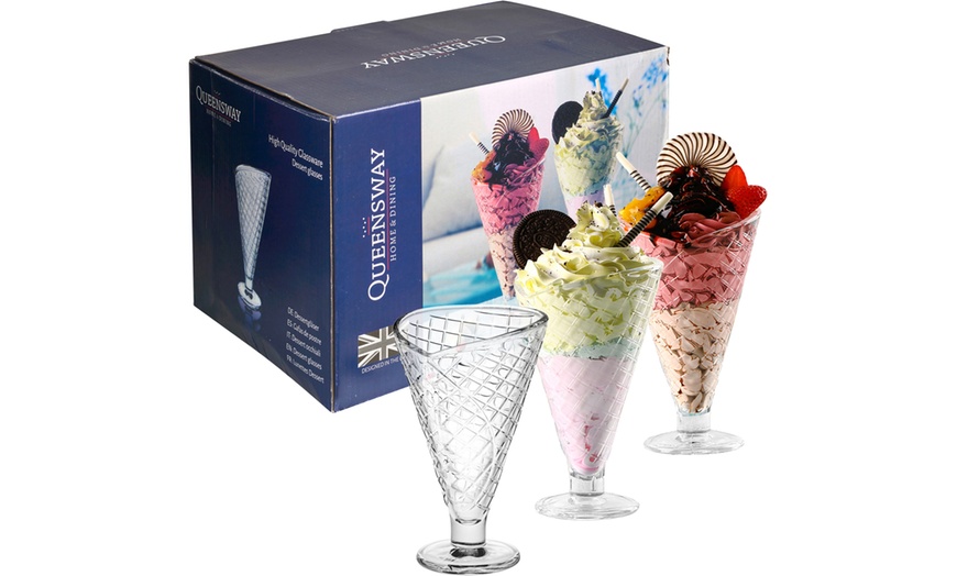 Image 5: 6 or 12 Ice Cream Glass Sundae Dessert Bowls