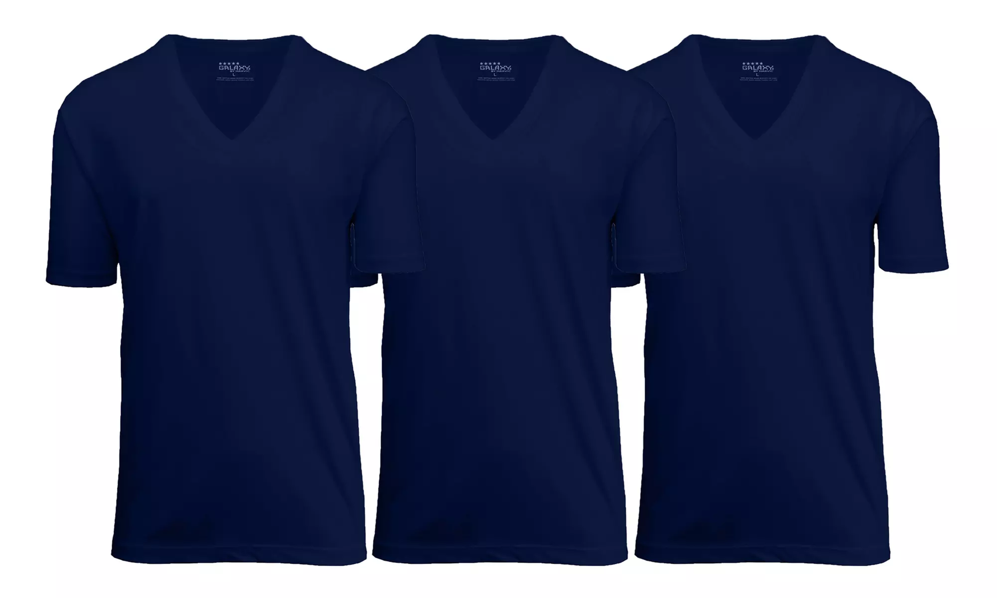 3-Pack Galaxy By Harvic Men's Short Sleeve Cotton Tees (S-2XL)