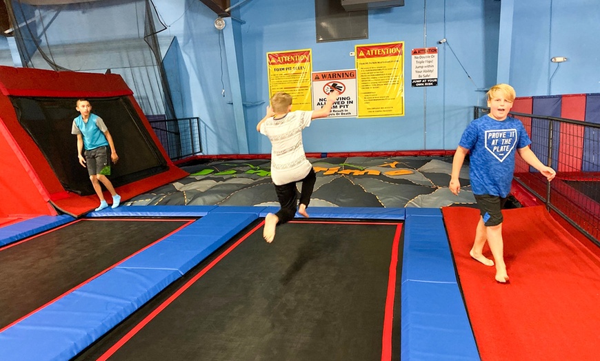 Image 2: Ninety Minute Jump Pass with Wall-to-Wall Trampolines and Inflatables!