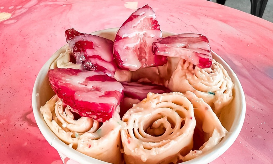 Image 10: Personalized Rolled Ice Cream: Custom Creation with up to 8 Toppings