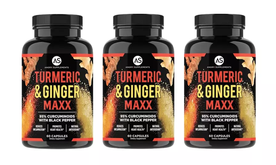 Turmeric & Ginger Maxx joint support, NON-GMO supplement (1,2 or 3 Pack)