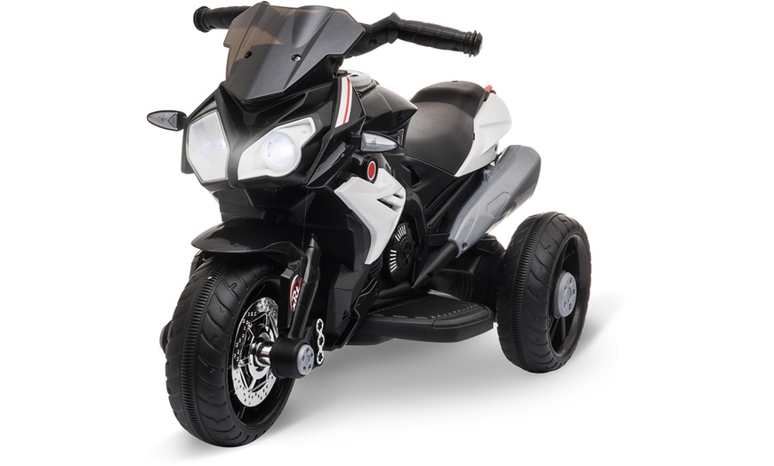 Image 2: HomCom Kids Electric Motorcycle Ride-On Toy