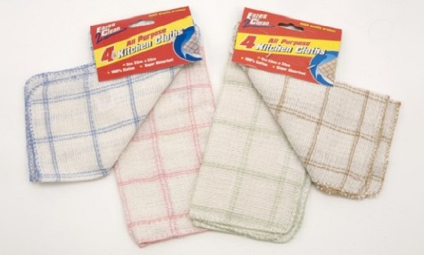 Image 1: Pack of Four All Purpose Kitchen Cloths