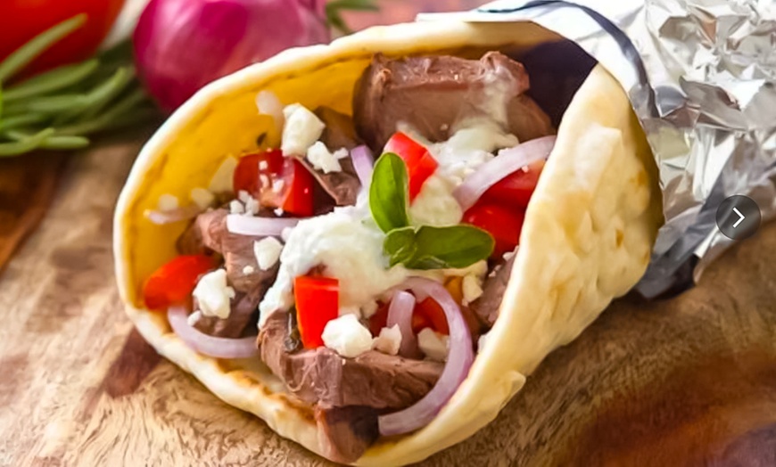Image 1: Enjoy the Savor of One Pan Pizza, Platters, or $15 Food Credit 