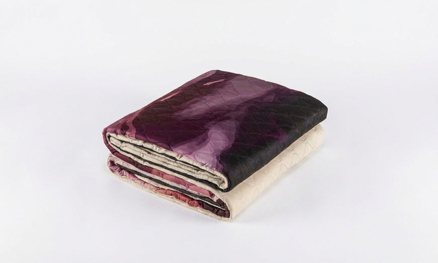 Image 11: Couvre-lit léger italien avec impression 3D pour lit double