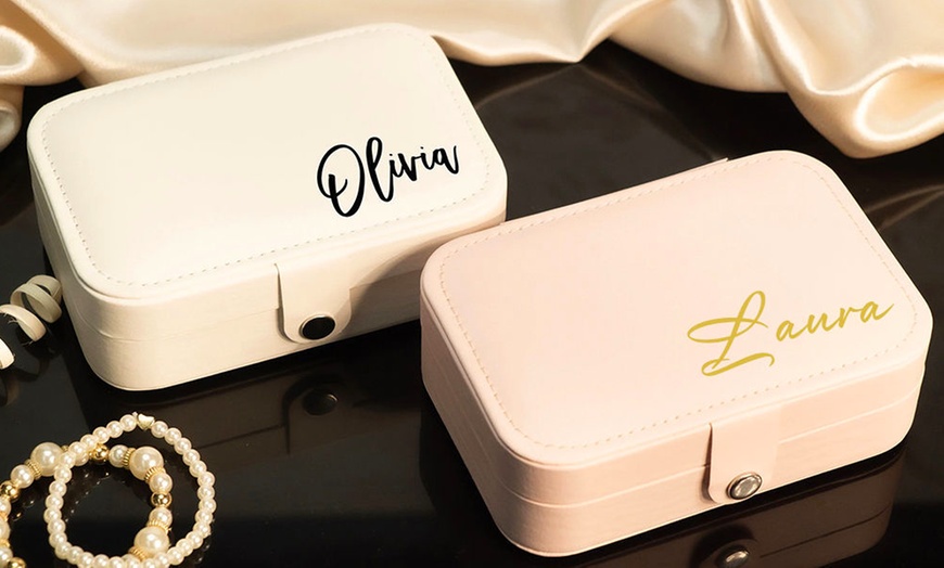 Image 13: Custom PU Leather Jewelry Box in Multiple Styles & Colors Up to 81% Off