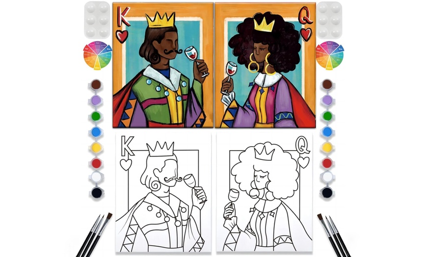 Image 7: Unleash Creativity with Take-Home Sip & Paint or Date Night Kits Pack