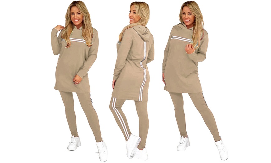 Image 18: Two-Piece Striped Sweatshirt and Leggings Set