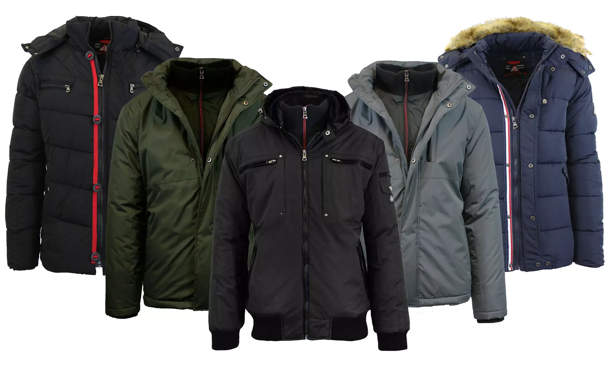 Spire by Galaxy Men's Heavyweight Parka Jacket Multiple Styles (S–2XL) - Primary Image