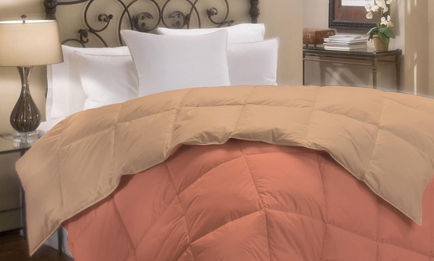 Image 4: Couette d’hiver réversible avec 90% plumes d’oie