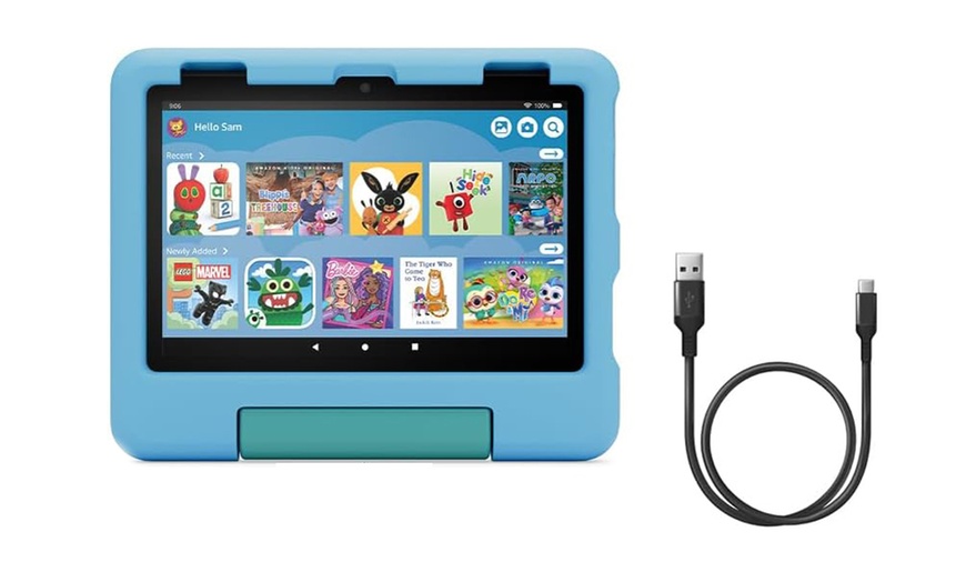 Image 3: Amazon Fire HD 8 Kids Tablet for Ages 3-7; 32GB with Kid-Proof Case