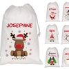 Image 1: Add Christmas Cheer with Personalized White Santa Sacks