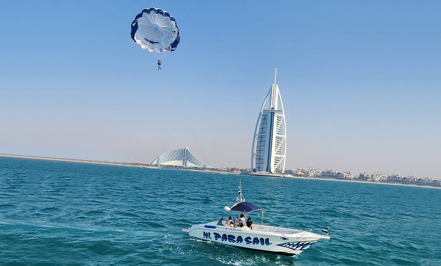 Image 1: Parasailing in the Middle of the Sea at 500ft for One or Two