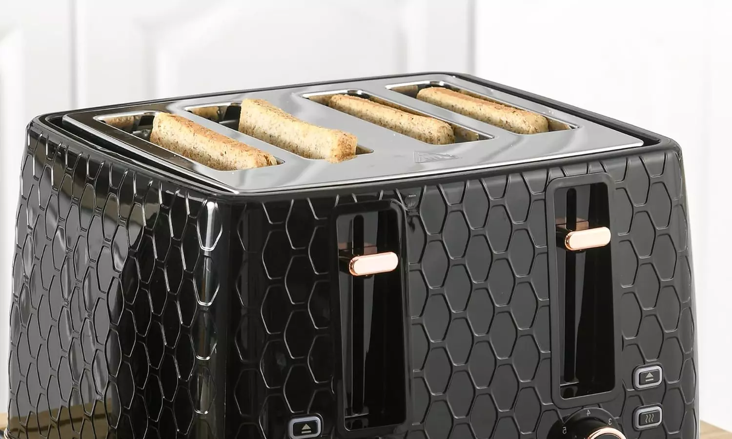 HomCom Kettle and Toaster Set, 1.7L Kettle and Stylish 4-Slice Toaster