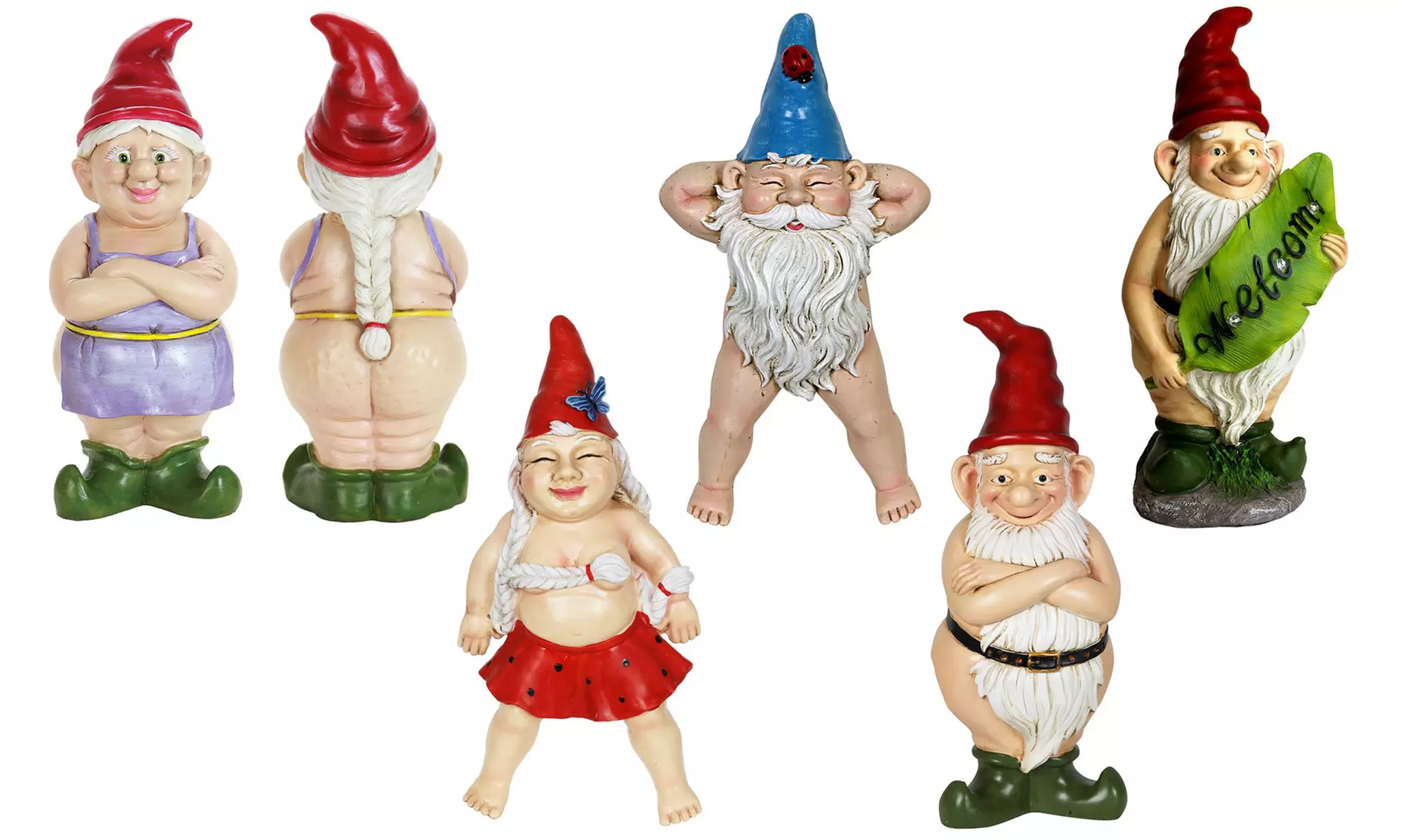 Sunbathing and Buttocks Naked Garden Gnome Statues - Primary Image