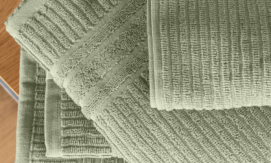 Image 19: Set di 5 asciugamani in puro cotone