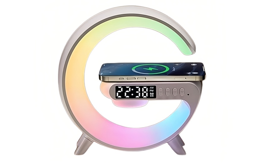 Image 2: Reloj despertador con carga inalámbrica para el móvil 