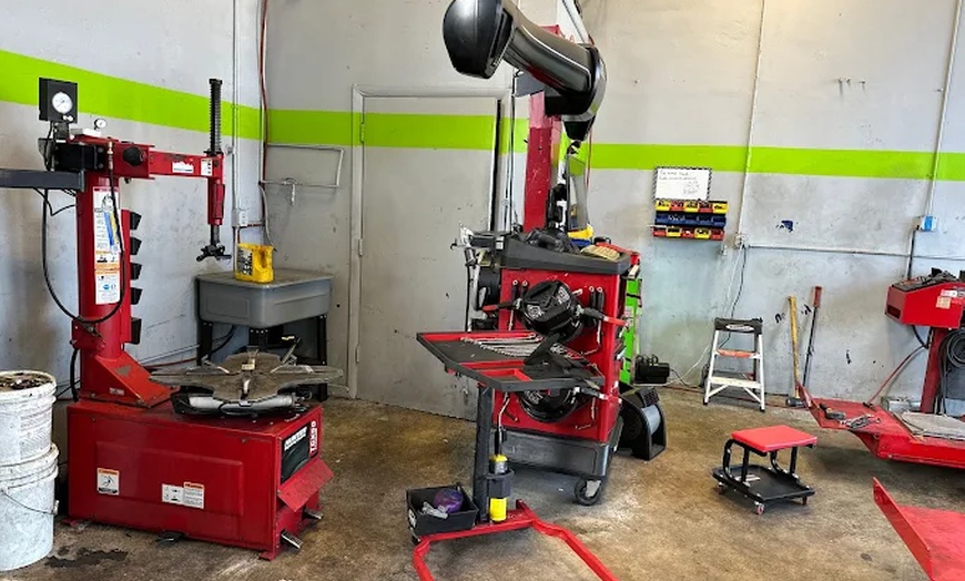 Image 3: Four-Tire Wheel Alignment with Optional Tire Balancing