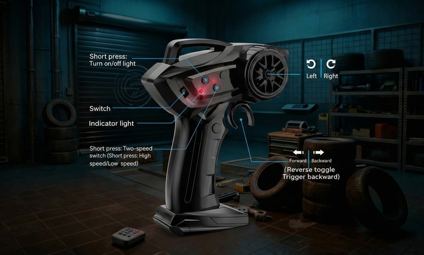 Image 9: 4WD Remote Control Drift Car – 2-Speed Racing Toy