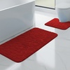 Image 7: Set di 3 tappeti bagno antiscivolo con imbottitura effetto memory