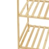 Image 4: Natural Bamboo Garment Rack with Shelves and Hanging Rod