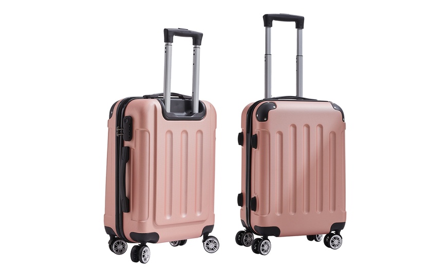 Image 2: 3 Piece ABS Suitcase Set with Combination Lock