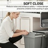 Image 5: HOMCOM Soft-Close Pull-Out Under-Sink Bin with Dual 15L Compartments