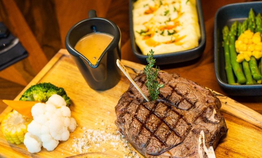 Image 3: Sirloin Steak, Side and Wine or Beer for Two at Bavette Steak House