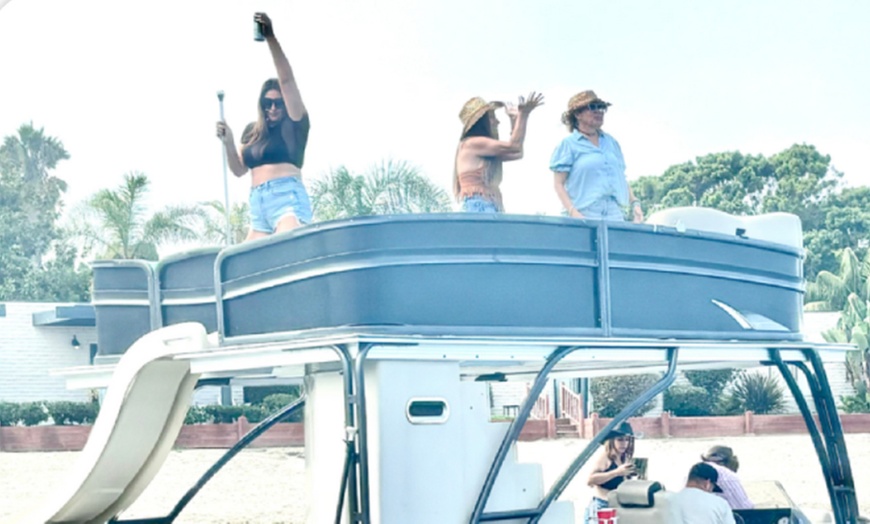 Image 2: 2- or 3-Hour Double-Decker Pontoon Boat Rental for Up to 12 (Mon–Thu) 