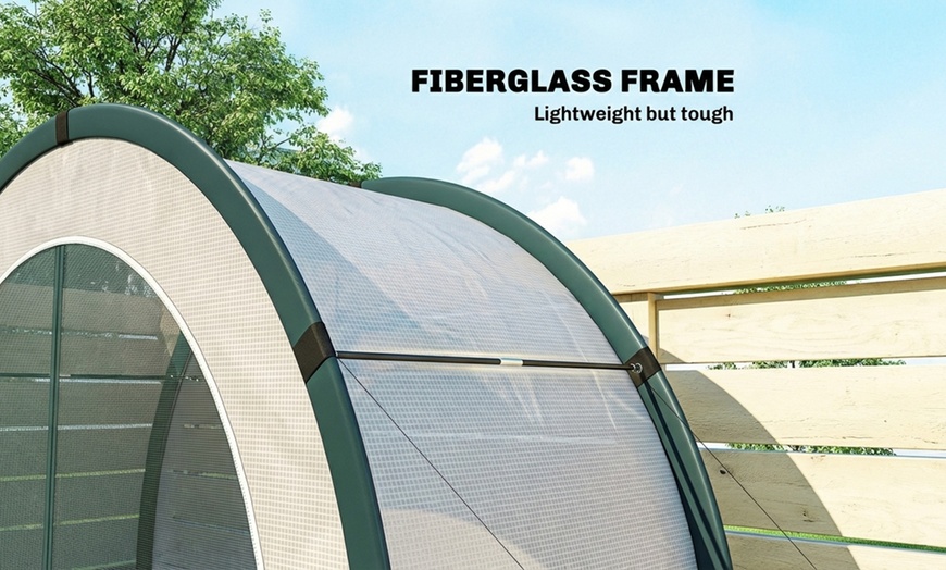 Image 7: Outsunny Foldable Small Greenhouse