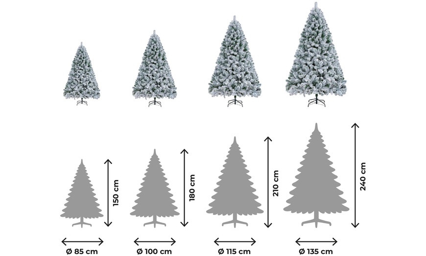 Image 8: Sapin de Noël avec pied "Flocon de neige"