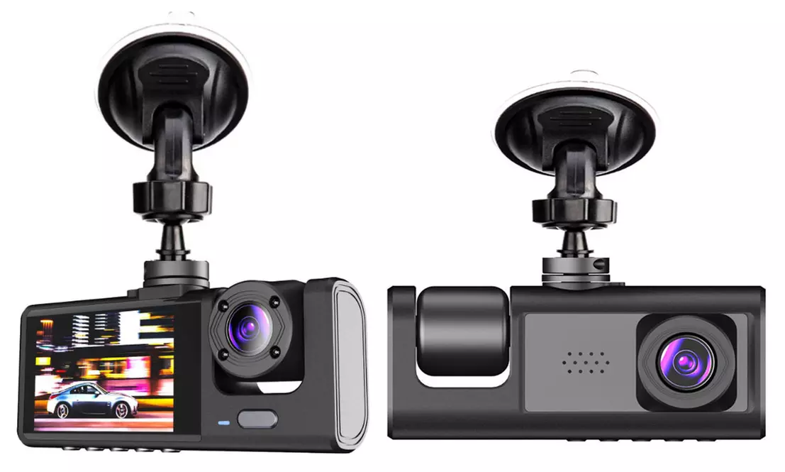 Dashcam per auto a 3 canali anteriore e posteriore