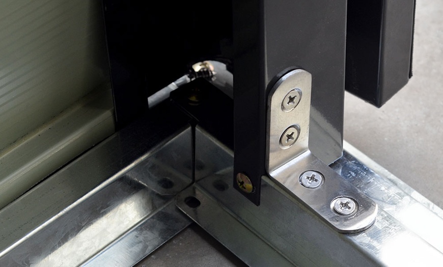 Image 3: Charcoal Black Steel Outdoor Garden Storage Shed