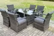 Rattan Effect Garden Furniture Dining Table And Chairs Set - Second Medium