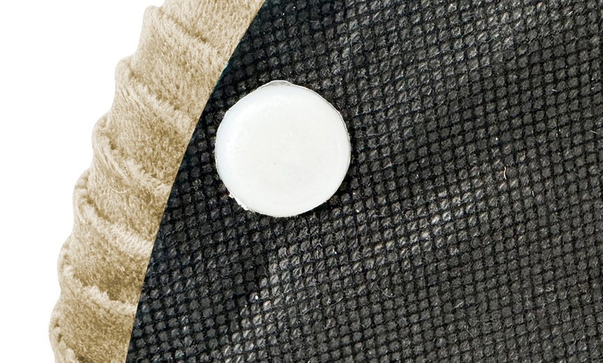 Image 4: 2er-Set zylindrische Samt-Poufs mit Stauraum