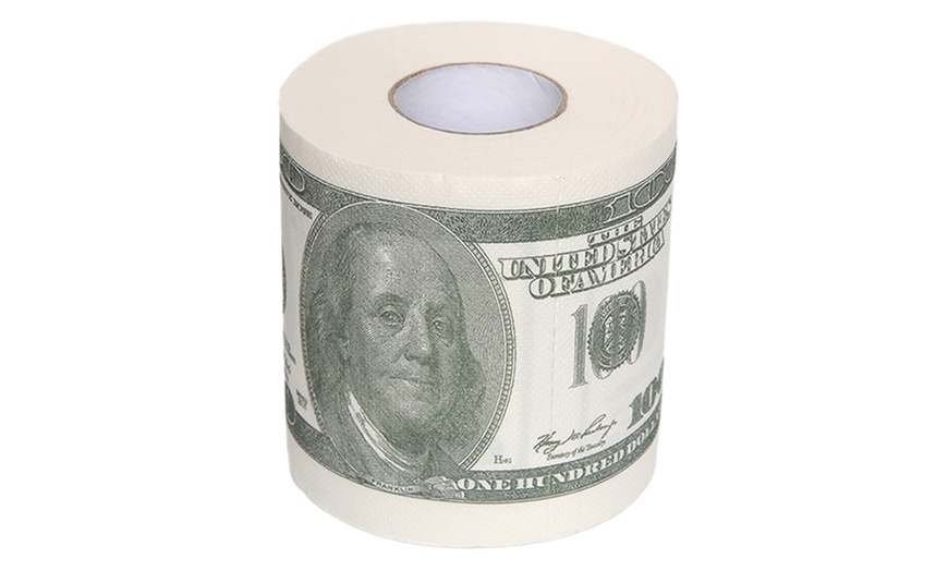 Image 2: 100-Dollar Bill Toilet Paper