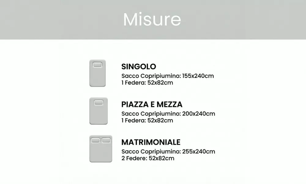 Parure copripiumino bicolore in cotone con federe