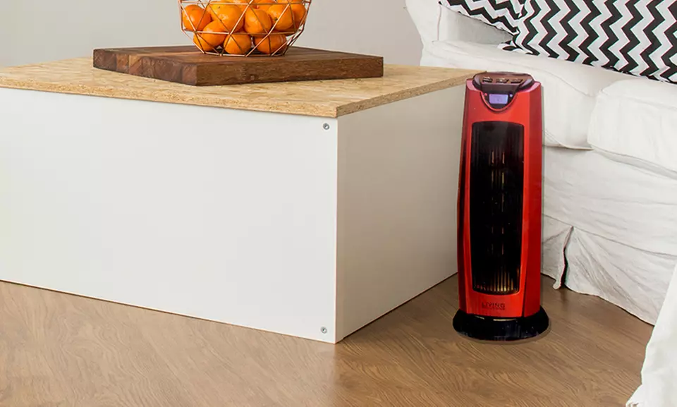 Living Solutions 21" Oscillating Tower Heater With Remote - Primary Image