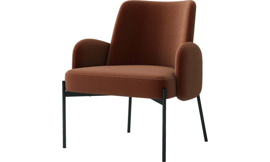 Image 11: Sillón contemporáneo en tejido de rizo de Doosense