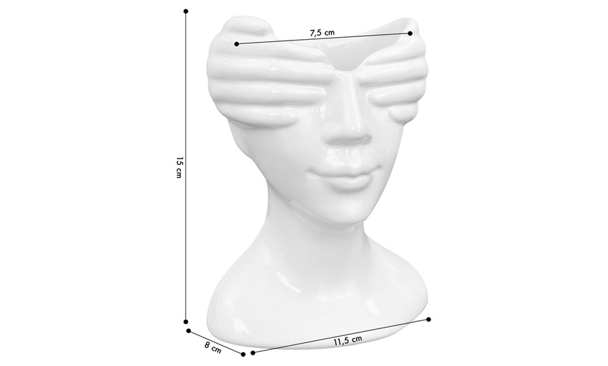 Image 7: Vaso decorativo a forma di mezzo busto femminile