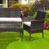 Image 2: 4-Piece Grey Rattan-Effect Dining Set
