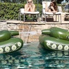 Image 2: Adult Camouflage Inflatable Tank Swimming Ring Water Toy Car
