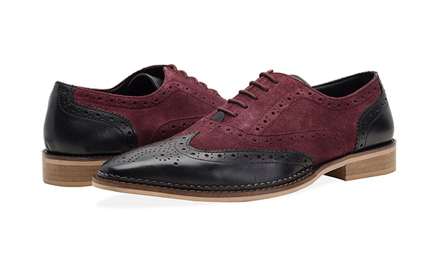 Image 23: Men's Leather Gatsby Brogue Shoes